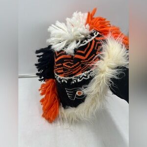 Reebok Black and Orange Knit Hat